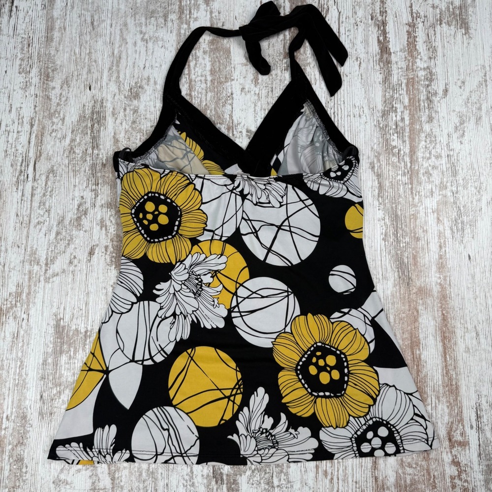 VTG Y2K Body Central Floral Halter Top Empire Waist Sz L Babydoll Made in USA - Picture 2 of 8
